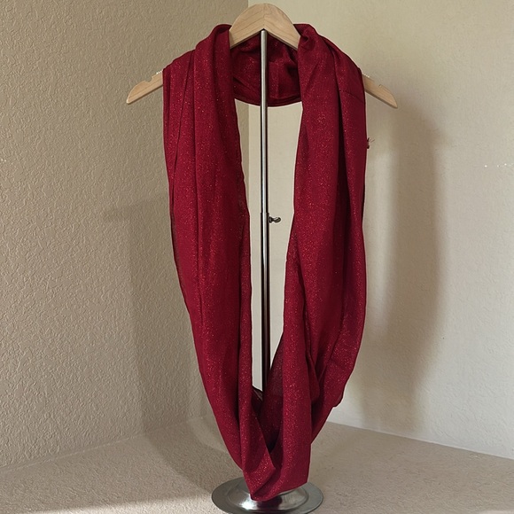 Express Sparkly Red Infinity Scarf - Picture 1 of 6